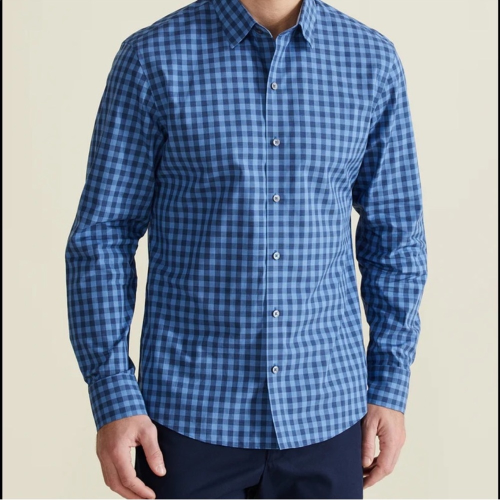 Zachary Prell Navy Plaid Shirt